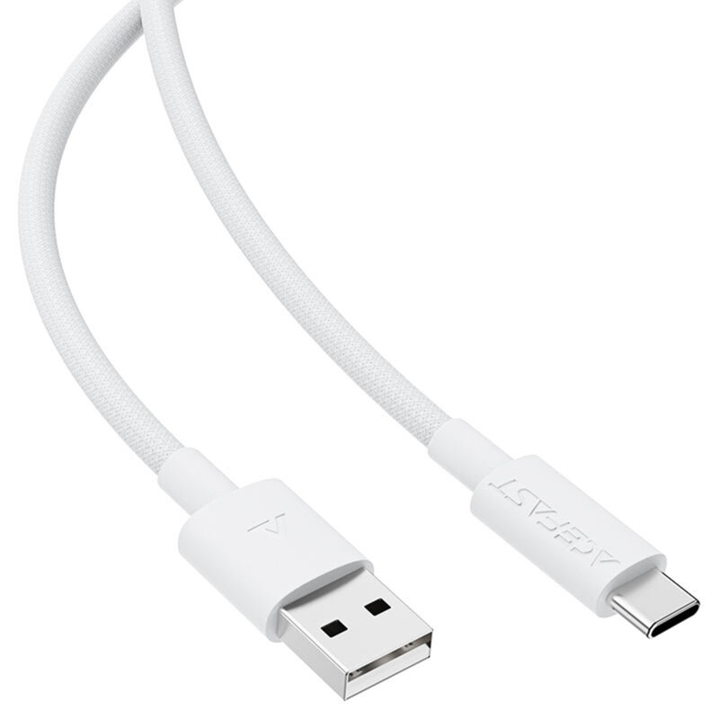 Cablu incarcare USB la tip C, 3A Acefast, C18-04, alb, 1.2m