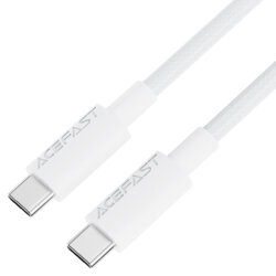 Cablu incarcare tip C, 60W, 3A Acefast, C18-03, alb, 1.2m