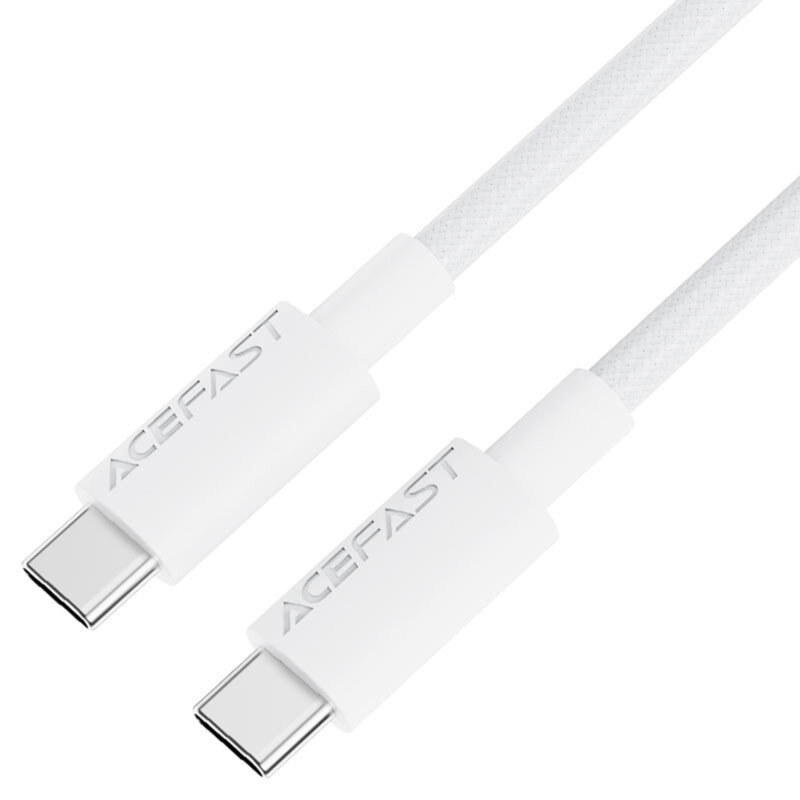 Cablu incarcare tip C, 60W, 3A Acefast, C18-03, alb, 1.2m