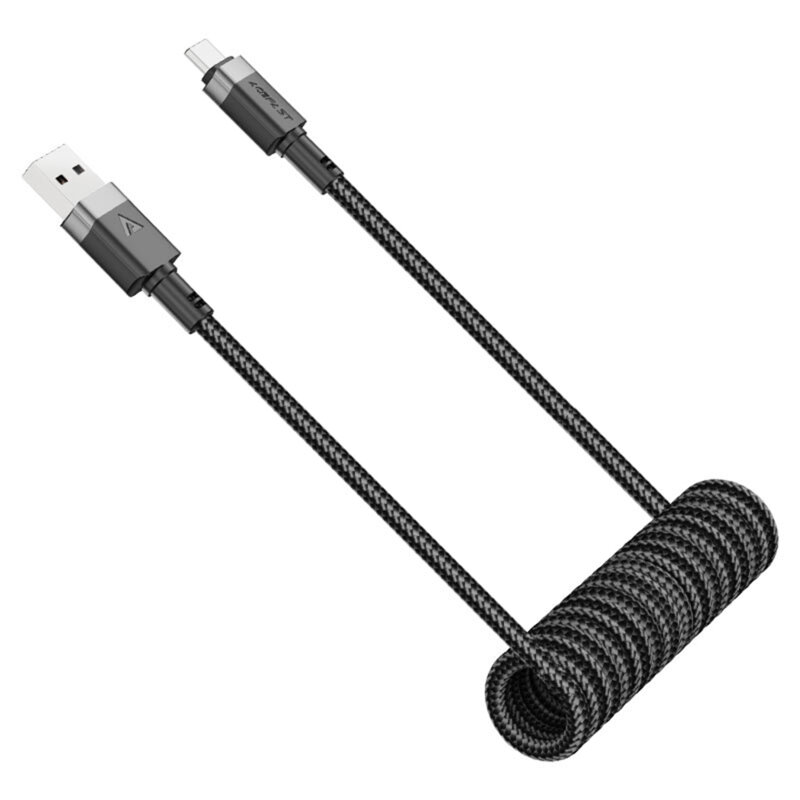 Cablu incarcare USB, tip C, 3A Acefast, C14-04, negru, 1.2m