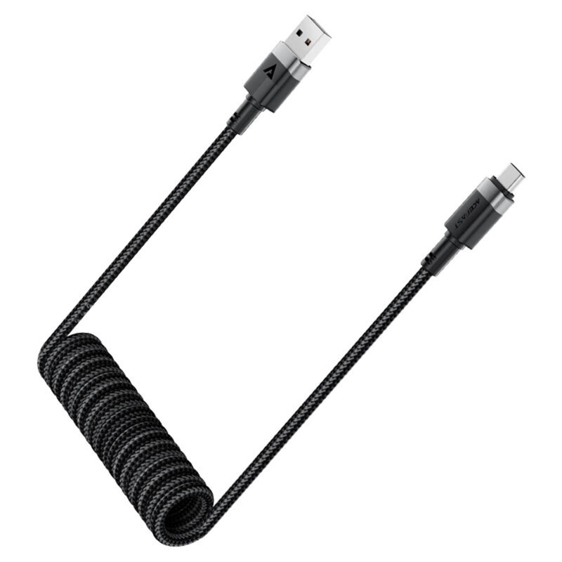 Cablu incarcare USB, tip C, 3A Acefast, C14-04, negru, 1.2m