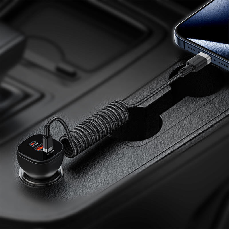 Cablu incarcare tip C, 60W, 3A Acefast, C14-03, negru, 1.2m