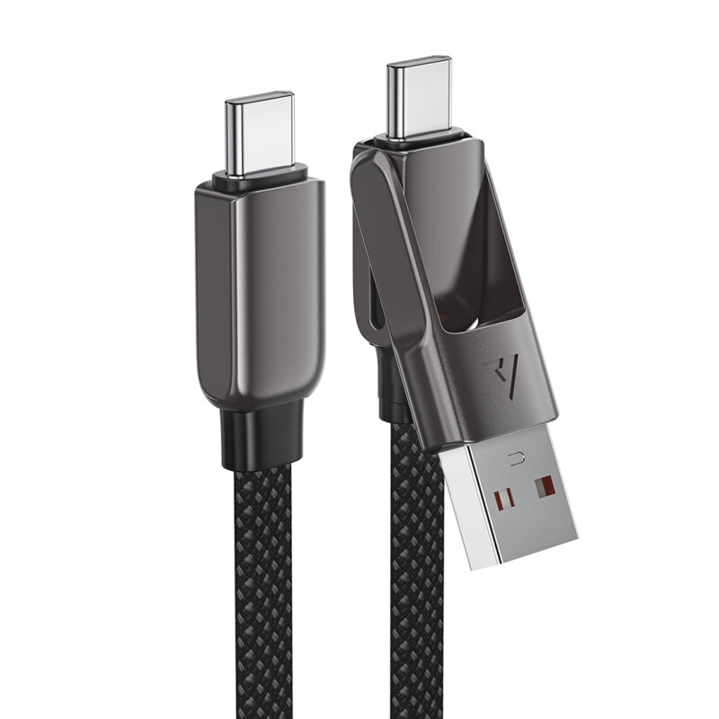 Cablu de date USB, Type-C 2in1, 60W, 3A Acefast, C13-04, 1.2m