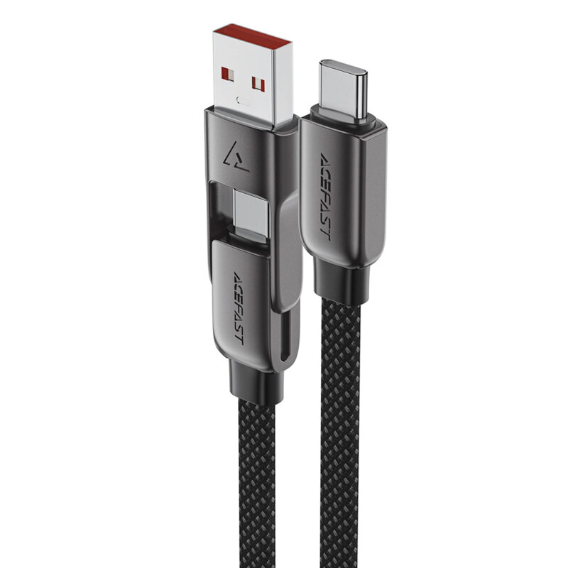 Cablu de date USB, Type-C 2in1, 60W, 3A Acefast, C13-04, 1.2m