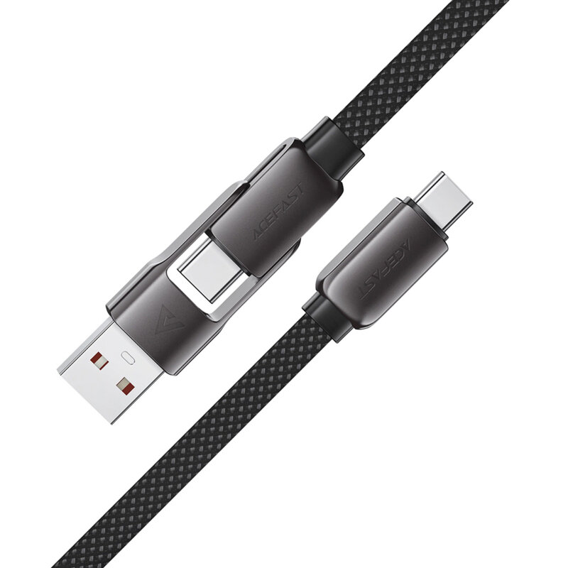 Cablu de date USB, Type-C 2in1, 60W, 3A Acefast, C13-04, 1.2m