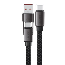 Cablu de date USB, Type-C 2in1, 60W, 3A Acefast, C13-05, 0.2m