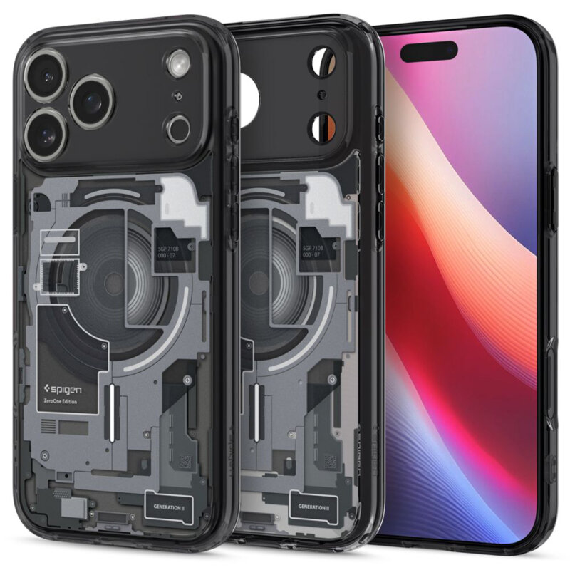 Husa iPhone 17 Pro Spigen Ultra Hybrid Zero One MagSafe, negru