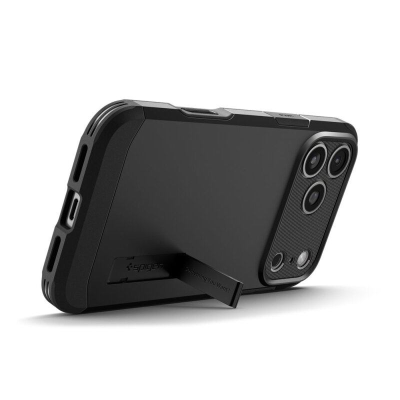 Spigen Tough Armor T MagSafe iPhone 17 Pro - detaliu modul foto si margini
