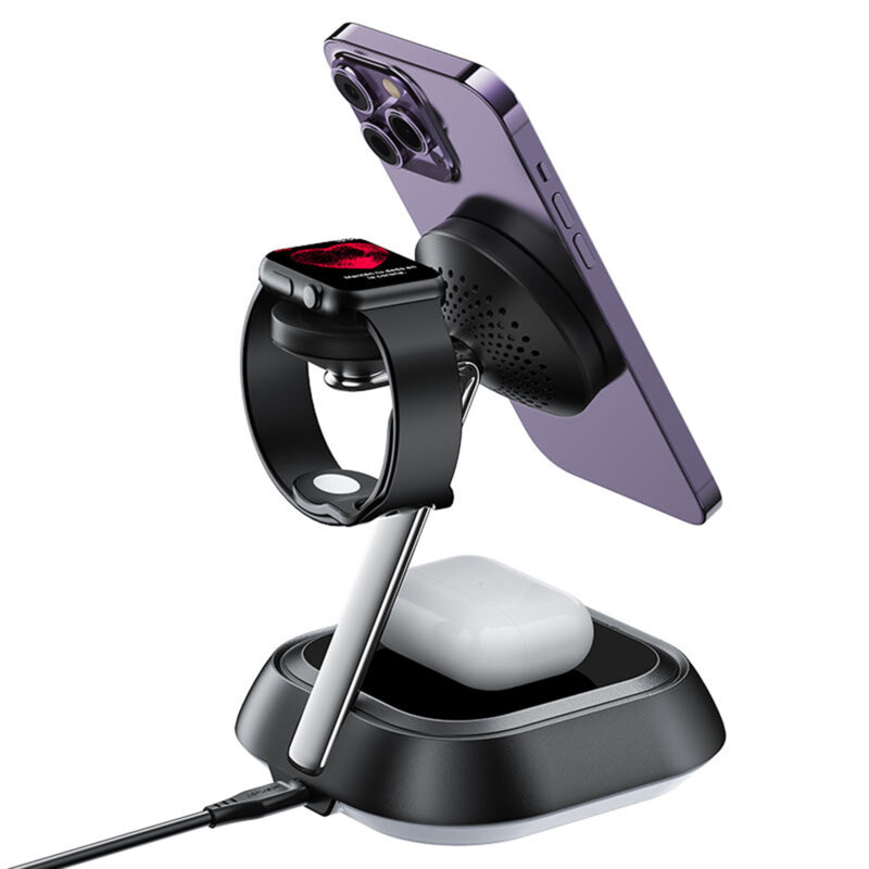 Statie incarcare wireless cu lumini LED, 20.5W Acefast, E16