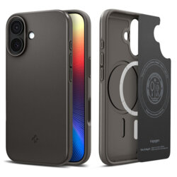 Husa iPhone 17 Spigen Thin Fit MagSafe, cenusiu