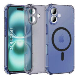 Husa iPhone 17 Techsuit Shockproof Clear Silicone MagSafe, fumuriu