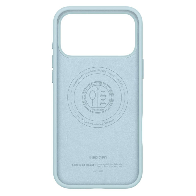 Husa iPhone 17 Pro Max Spigen Silicone Fit MagSafe, bleu