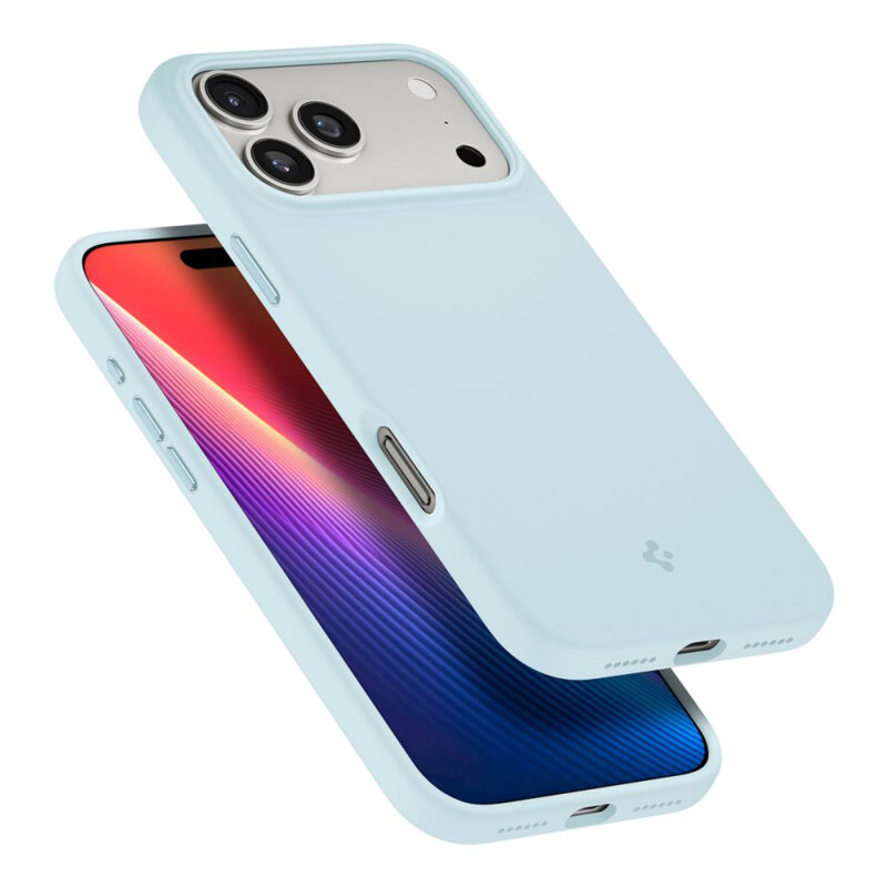 Husa iPhone 17 Pro Max Spigen Silicone Fit MagSafe, bleu