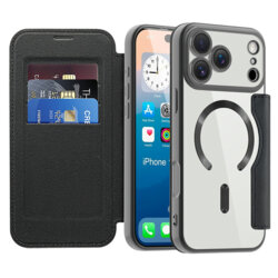 Husa iPhone 17 Pro Techsuit SmartMag Book Case, negru