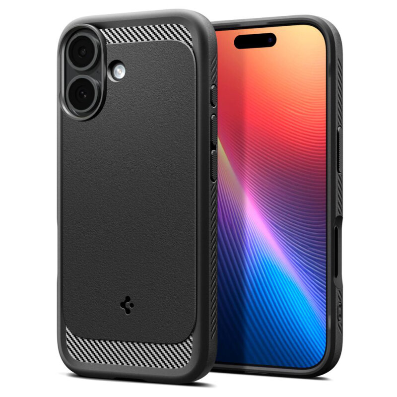 Husa iPhone 17 Spigen Rugged Armor MagSafe, negru