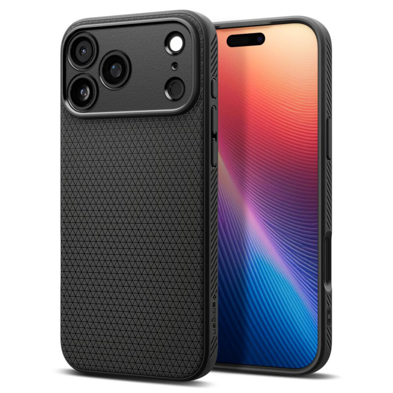 Husa iPhone 17 Pro Spigen Liquid Air, negru
