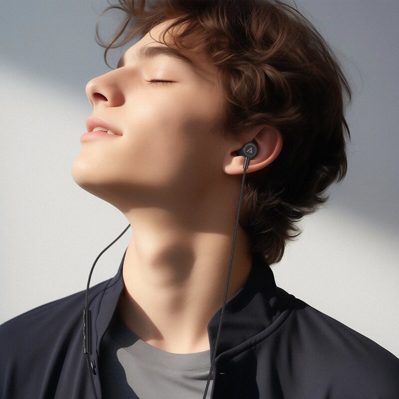 Casti half-in-ear USB-C cu microfon, control Acefast L2, 1.2m