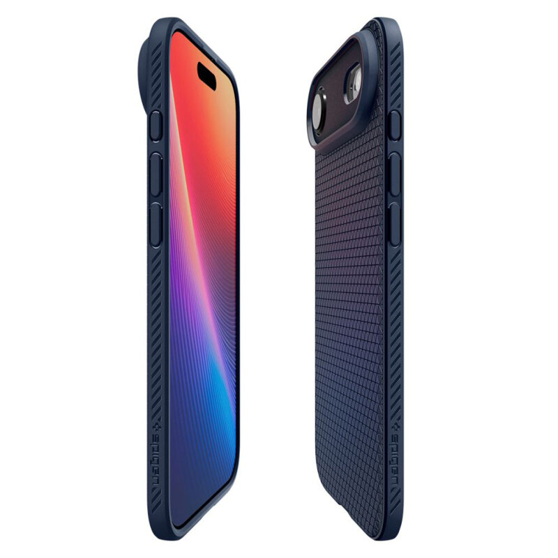 Husa iPhone 17 Air Spigen Liquid Air, bleumarin
