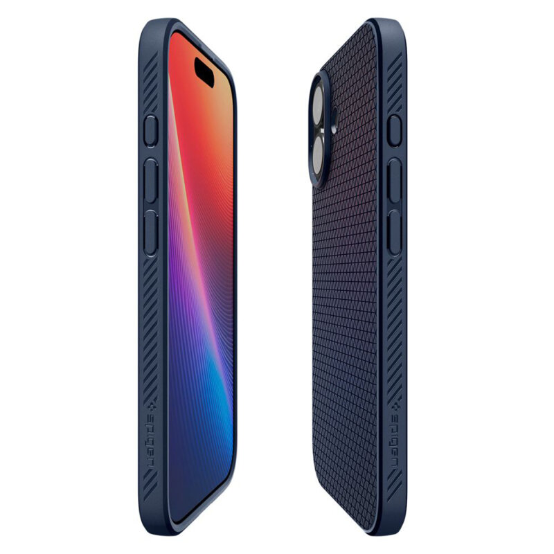 Husa iPhone 17 Spigen Liquid Air, bleumarin