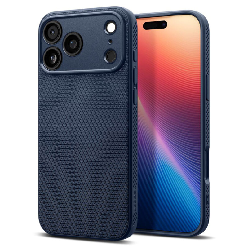 Husa iPhone 17 Pro Spigen Liquid Air, bleumarin