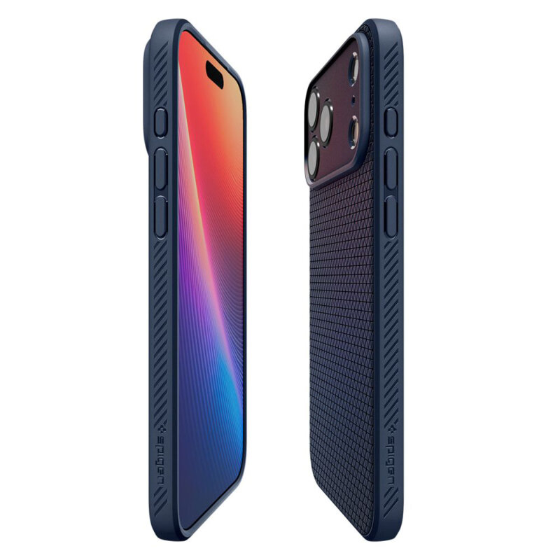 Husa iPhone 17 Pro Max Spigen Liquid Air, bleumarin