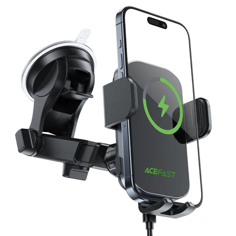 Suport telefon auto cu incarcare wireless Acefast D53, 15W