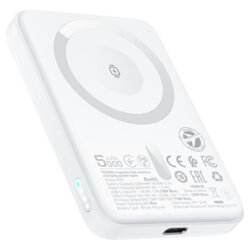 Power bank MagSafe 5000mAh, PD20W Acefast, alb, M25-5000