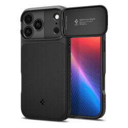 Husa iPhone 17 Pro Spigen Optik Armor MagFit, negru