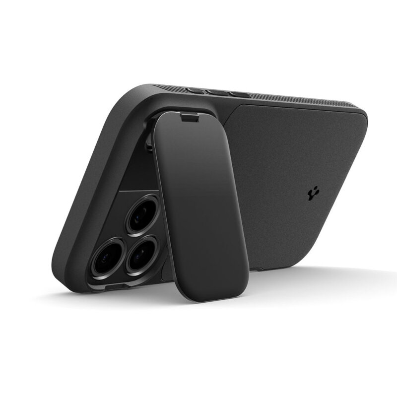 Husa iPhone 17 Pro Spigen Optik Armor MagFit, negru