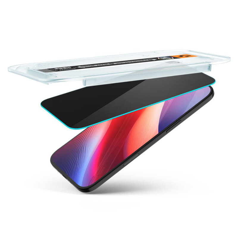 [Pachet 2x] Folie iPhone 17 Air Spigen Glas.tR EZ Fit, privacy