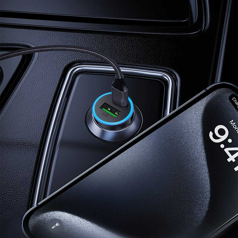 Incarcator auto USB, Type-C Fast Charge 65W, Acefast B15