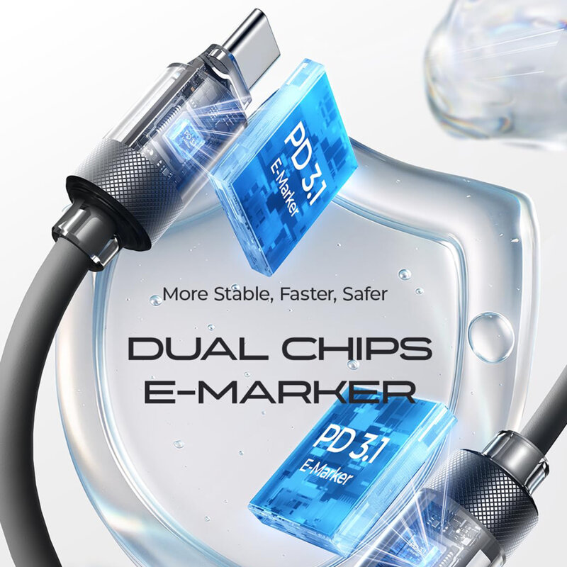 Cablu de incarcare Type-C Lisen, 100W, 3m, negru, YL0125040001