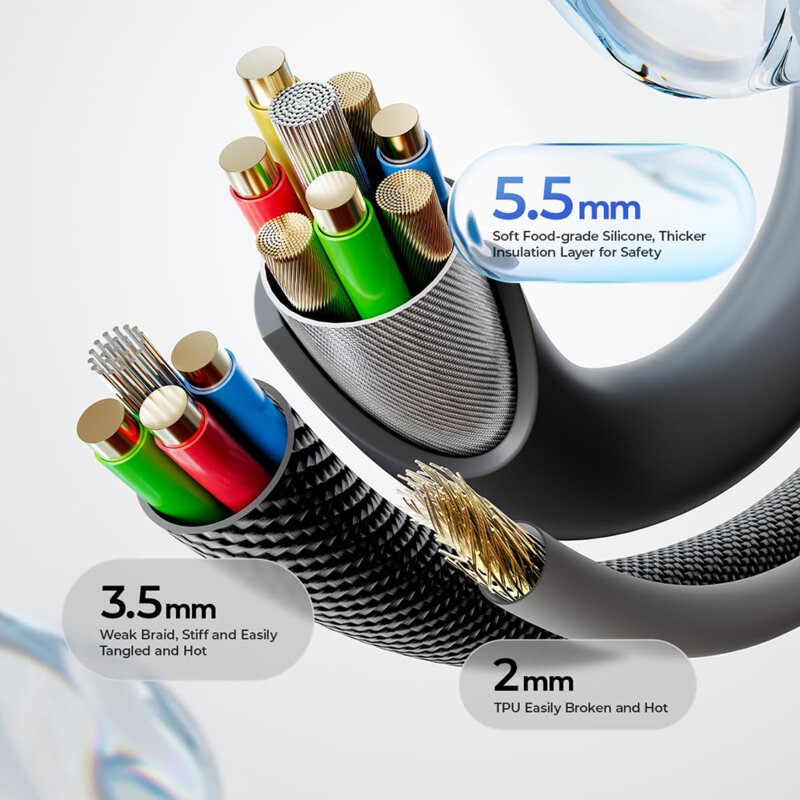 Cablu de incarcare Type-C Lisen, 100W, 3m, negru, YL0125040001