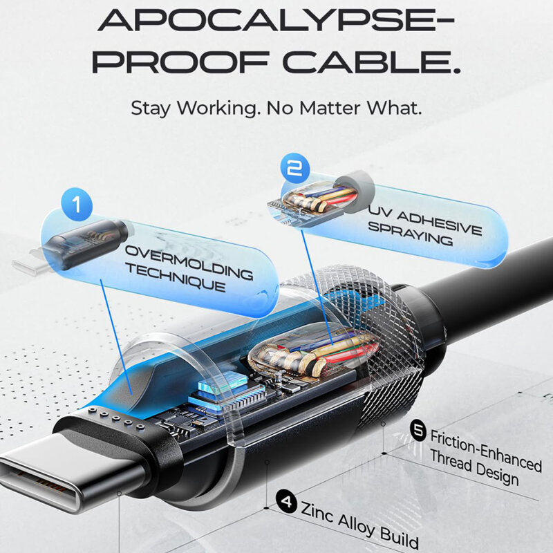 Cablu de incarcare Type-C Lisen, 100W, 3m, negru, YL0125040001