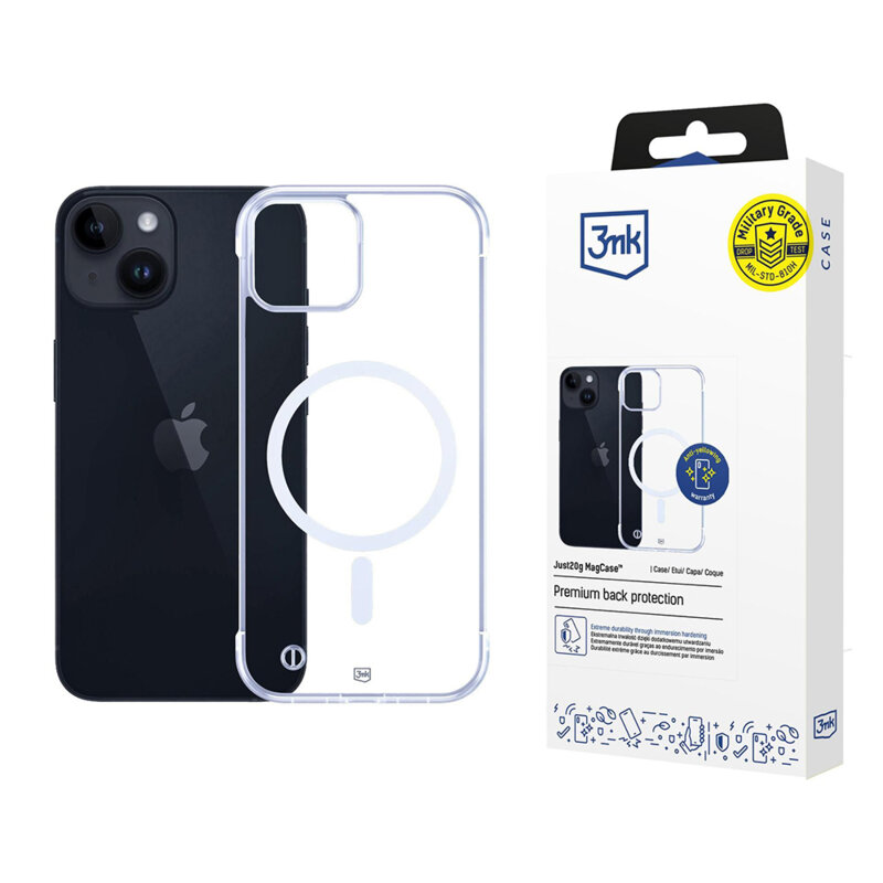 Husa iPhone 13 3mk Just20g MagCase™, transparenta