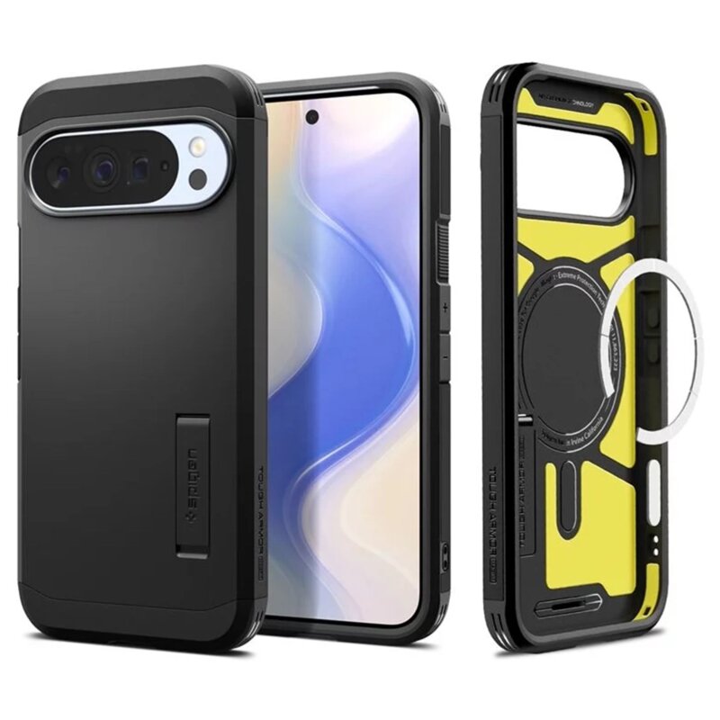 Husa Google Pixel 10 Pro XL Spigen Tough Armor MagSafe, negru