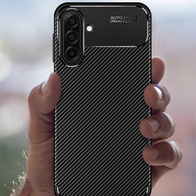 Husa Samsung Galaxy A17 5G Techsuit CarbonFiber, negru