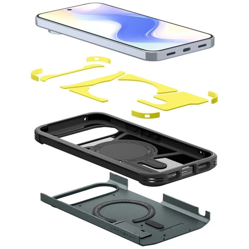 Husa Google Pixel 10 Pro XL Spigen Tough Armor MagSafe, verde