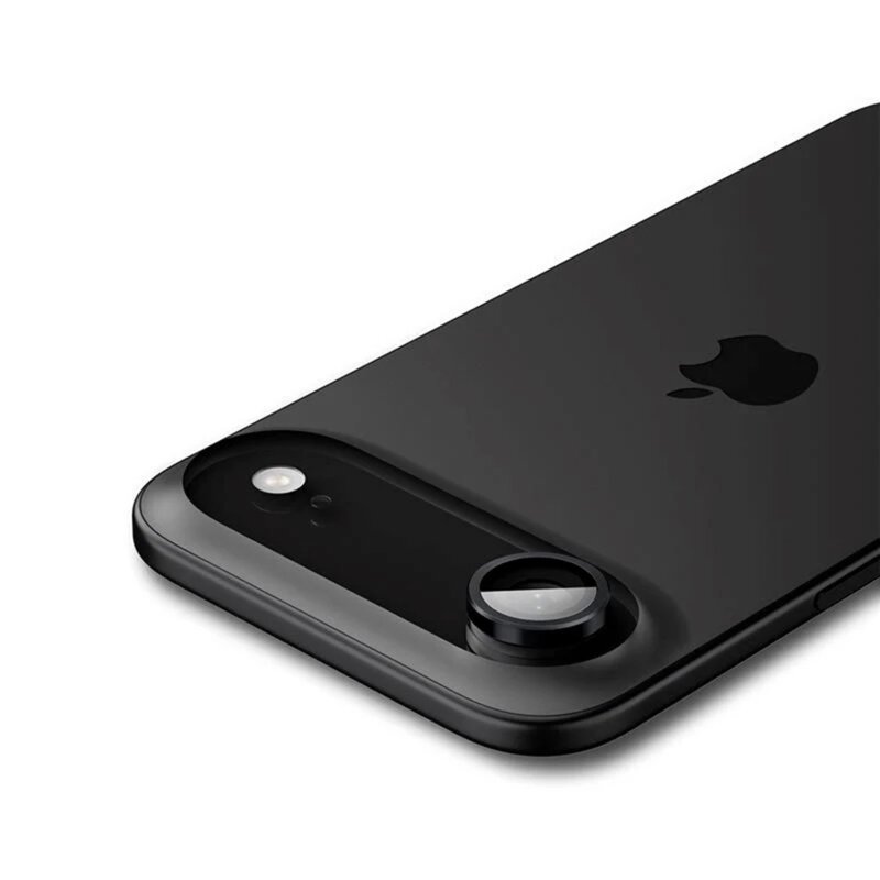 [Pachet 2x] Folie sticla camera iPhone 17 Air Spigen Glas.tR Optik EZ Fit Pro, negru