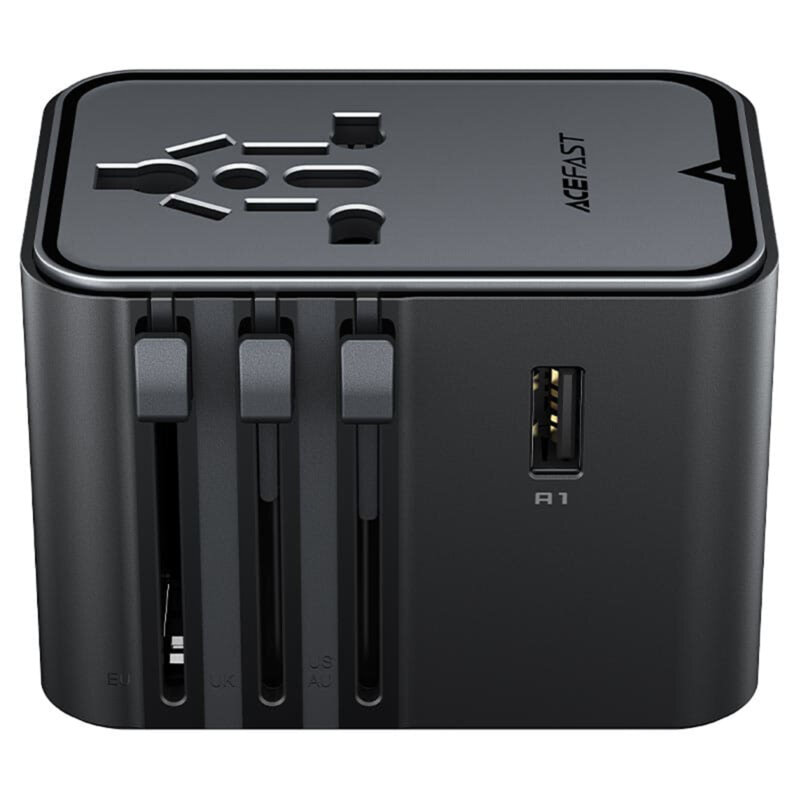 Adaptor priza EU la US, UK, AUS, 2xUSB, 3xUSB-C, Acefast, Z8