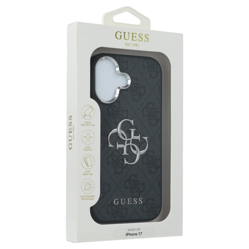 Husa originala Guess iPhone 17 Hardcase Big 4G Logo Classic Logo, negru, GUHCP17SP4G4SMCK