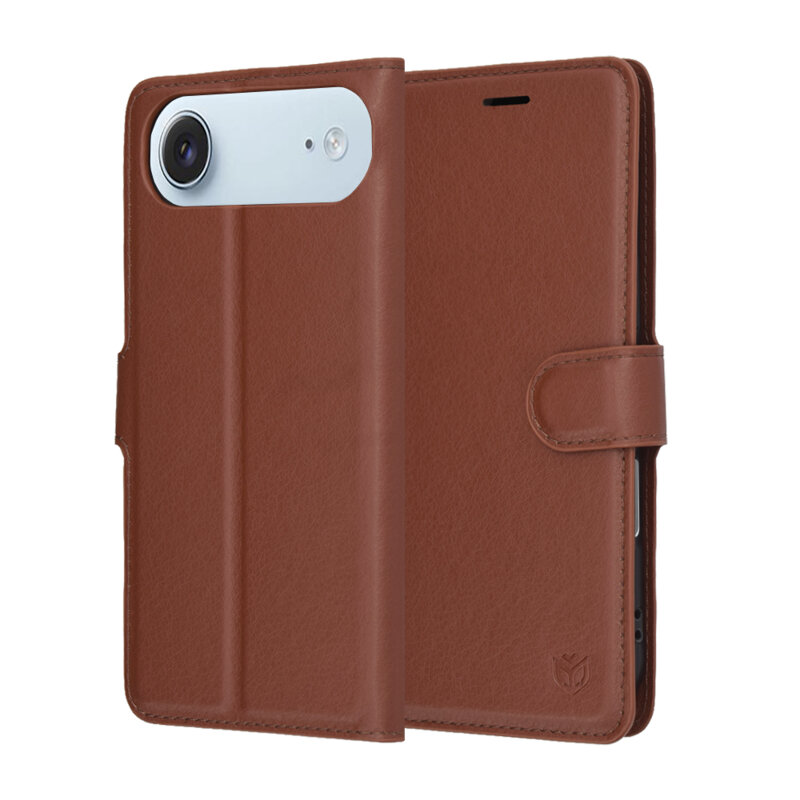 Husa iPhone 17 Air Techsuit Leather Folio, maro