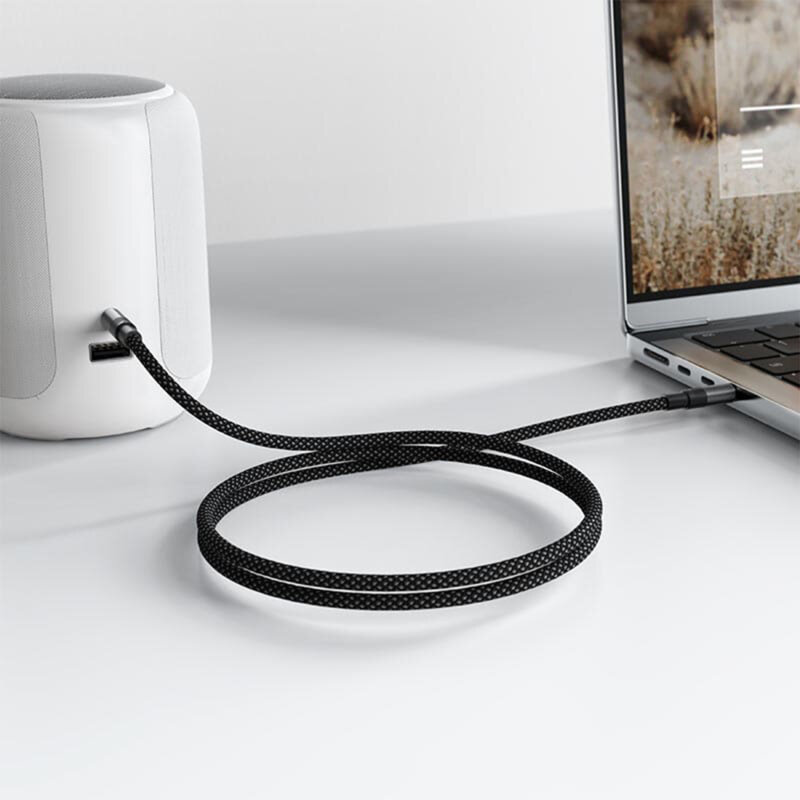 Cablu AUX 2x mini Jack 3.5mm, Acefas J10, negru, 1m