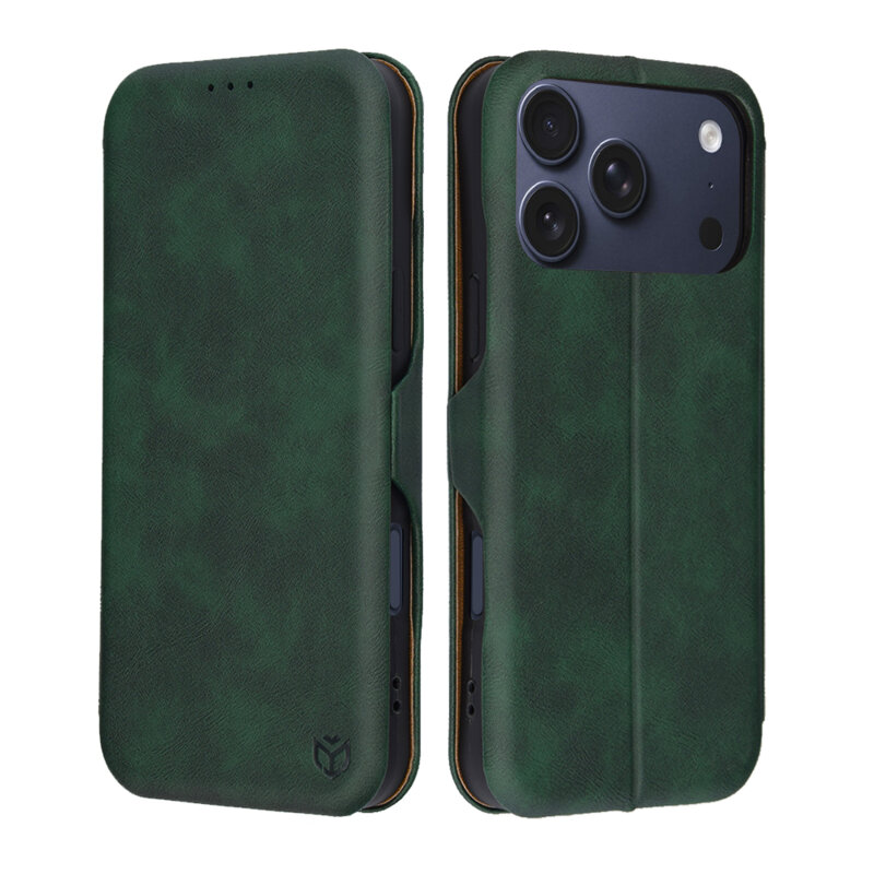 Husa 360° iPhone 17 Pro Techsuit Safe Wallet Plus, verde