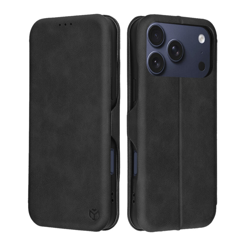 Husa 360° iPhone 17 Pro Techsuit Safe Wallet Plus, negru