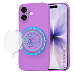 Husa silicon iPhone 17 Techsuit SoftFlex MagSafe, mov