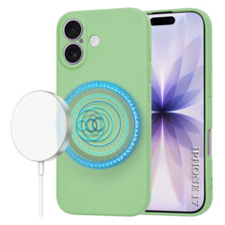 Husa silicon iPhone 17 Techsuit SoftFlex MagSafe, verde deschis