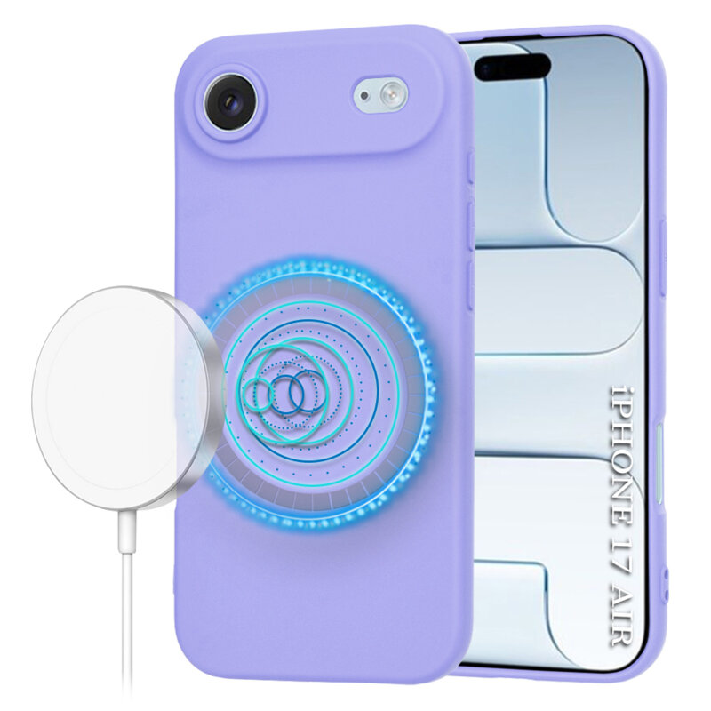 Husa silicon iPhone 17 Air Techsuit SoftFlex MagSafe, violet