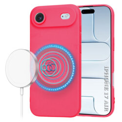 Husa silicon iPhone 17 Air Techsuit SoftFlex MagSafe, fucsia
