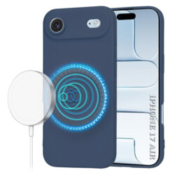 Husa silicon iPhone 17 Air Techsuit SoftFlex MagSafe, bleumarin